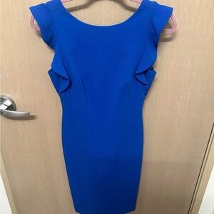 Calvin Klein Size 2 Elegant Blue Sleeveless Dress